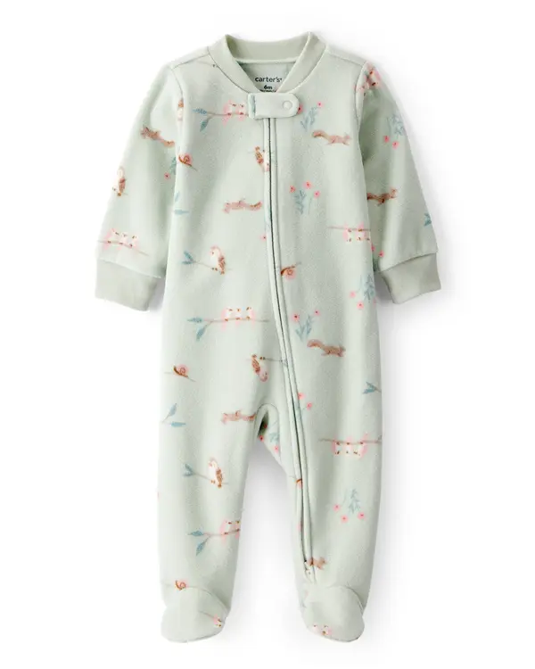 Squirrel Print Loose Fit Long-Sleeve Sleep & Play 