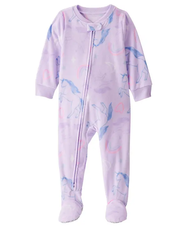 Unicorn Loose Fit Long-Sleeve 1-Piece Pajamas