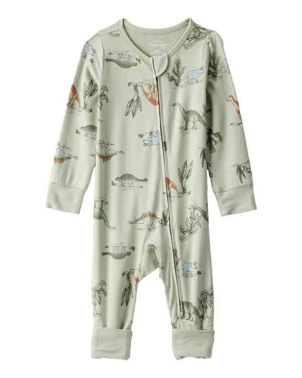 Dinosaur Print PurelySoft Long-Sleeve Sleep & Play 