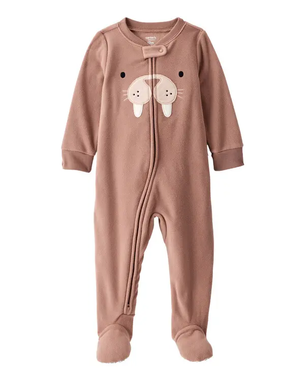 Boy Walrus Loose Fit Long-Sleeve 1-Piece Pajamas