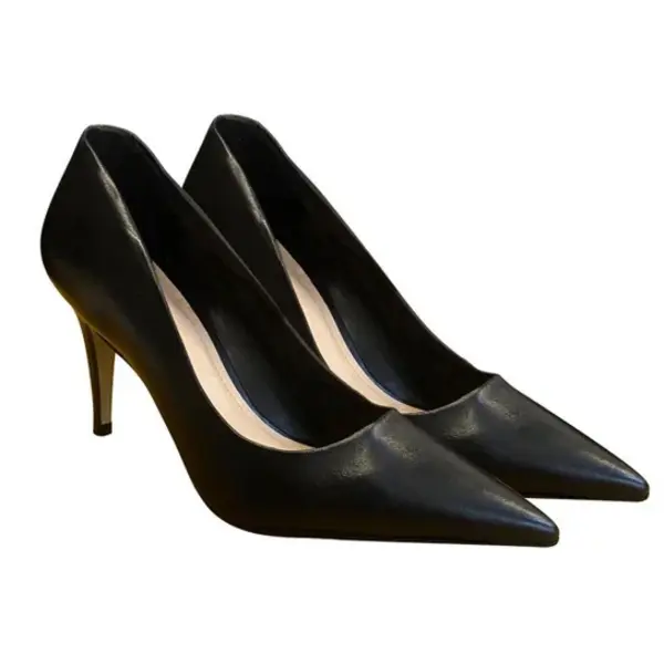 Leather Pointed Toe Pump