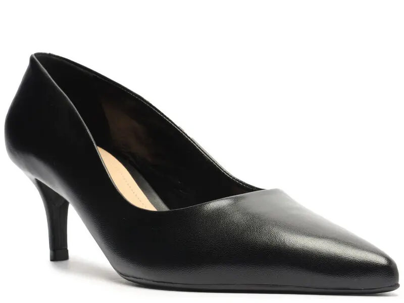 Leather Pointed-Toe Pump