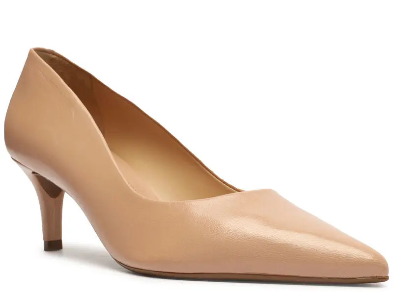 Leather Pointed-Toe Pump