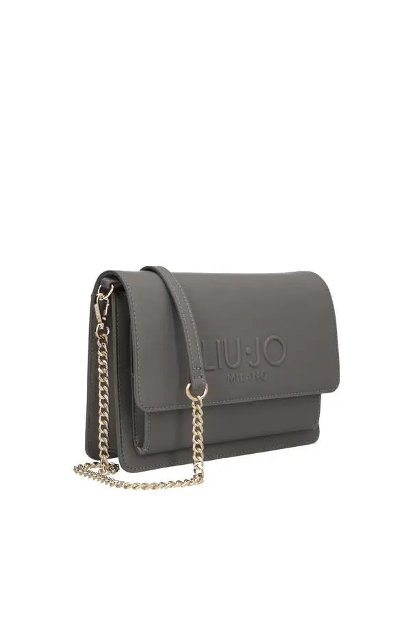 Flap Leather Crossbody Bag with chain strap