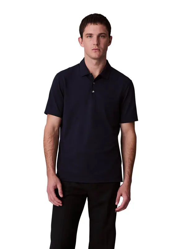 Stripe Strech Jacquard Polo