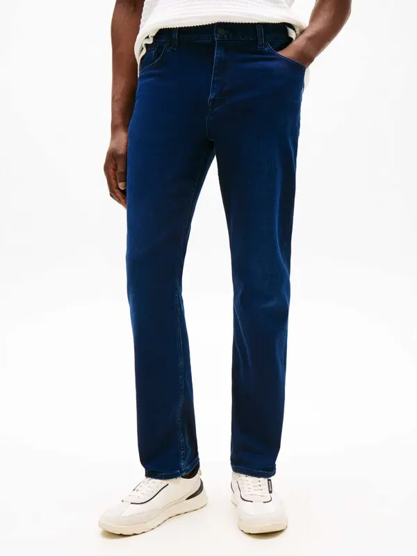 Mid Rise Straight Jeans