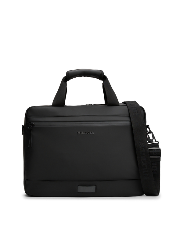 Minimal Textured Logo Laptop Bag Image