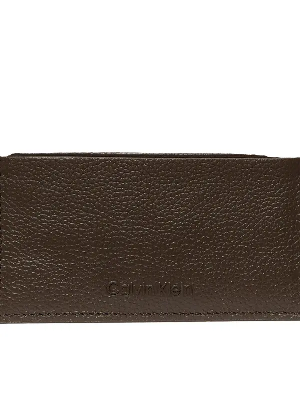 Protected Logo Embossed Leather Card Holder