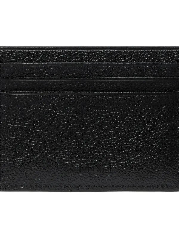 Protected Logo Embossed Leather Card Holder