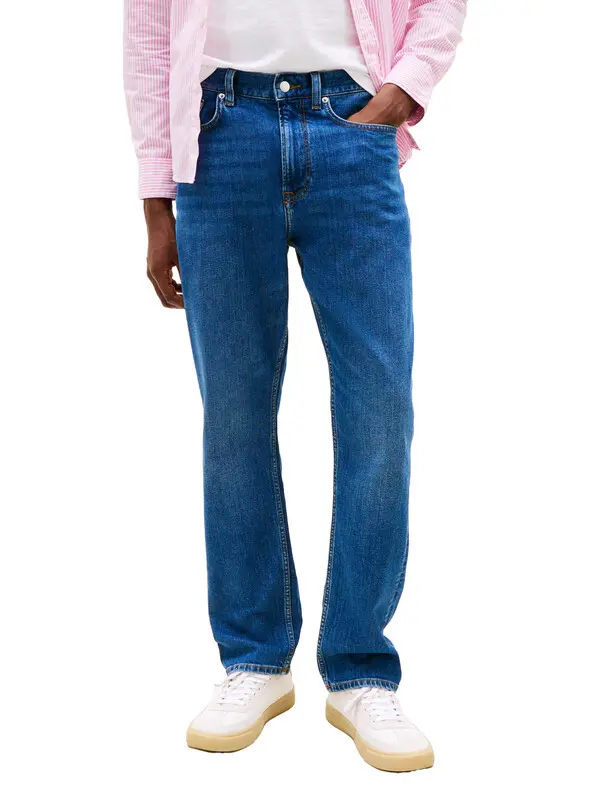 Mid Rise Straight Jeans