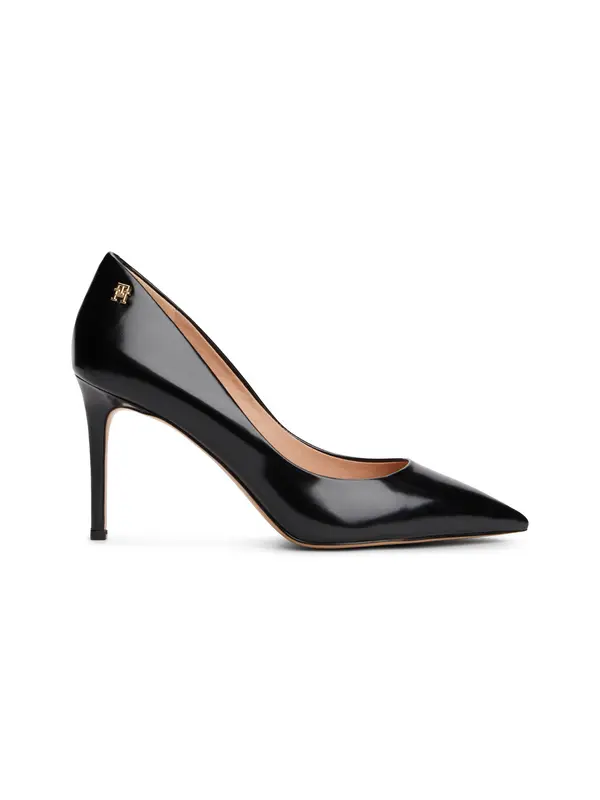 Leather Stiletto Court High Heels Image