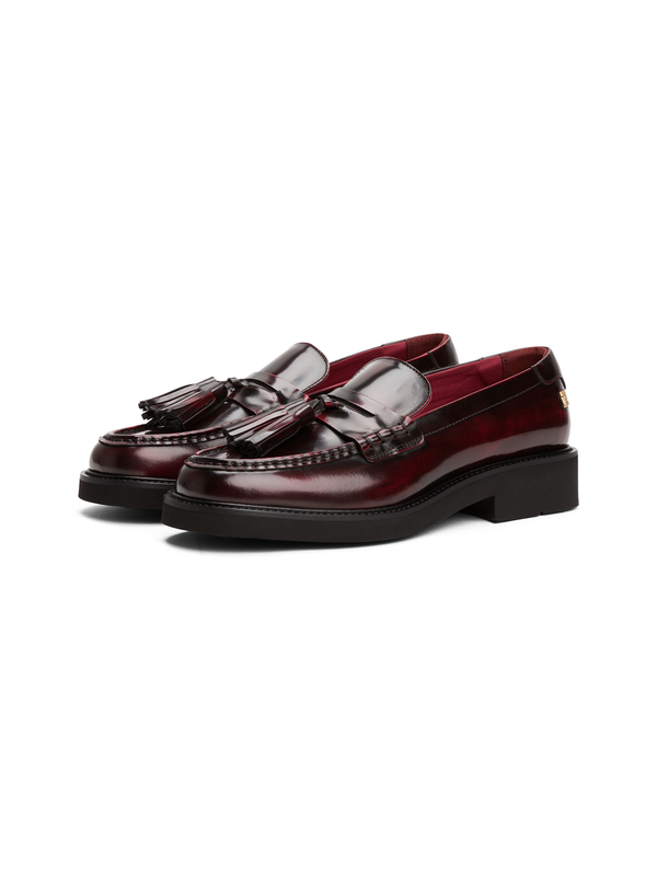 Tailored Lightweight Leather Tassel Loafers