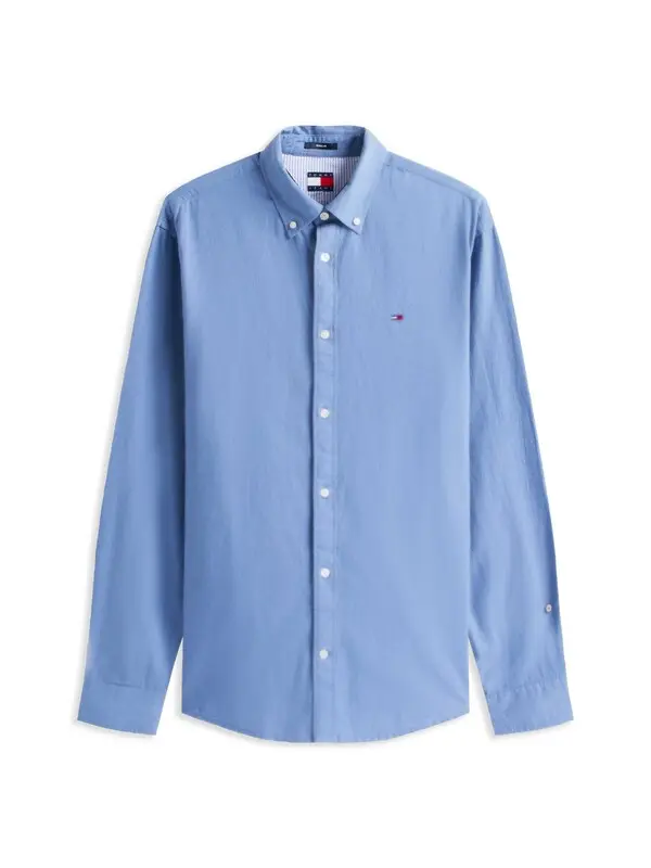 Regular Fit Linen Blend Long Sleeve Shirt