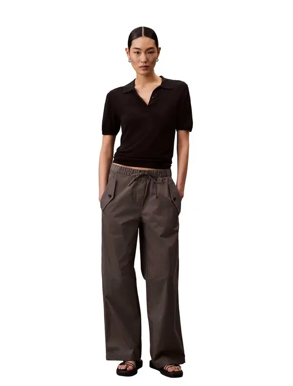 Stretch Cotton Cargo Trousers