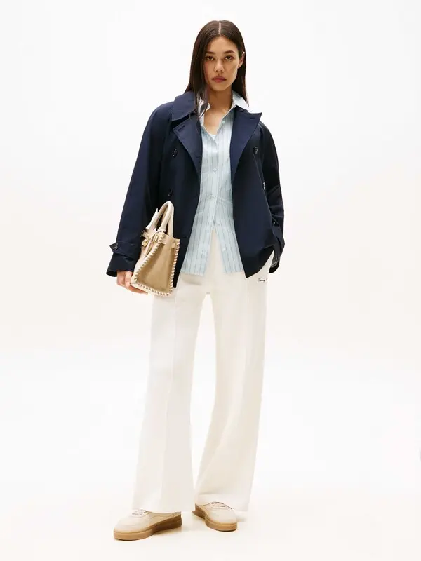 Logo Embroidery Straight Leg Pique Joggers