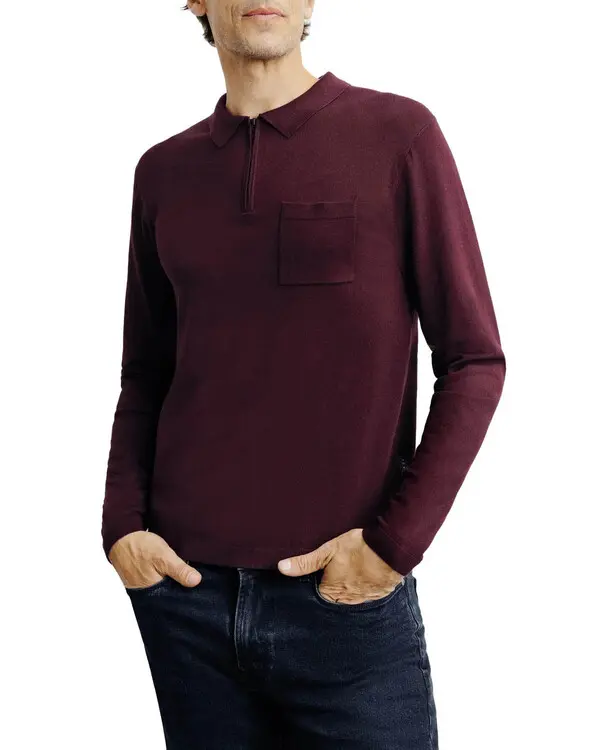Zipped Polo-neck Sweater