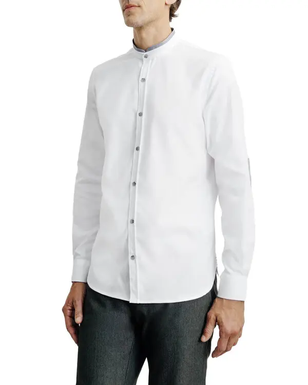 Long-sleeved shirt with mao collar 