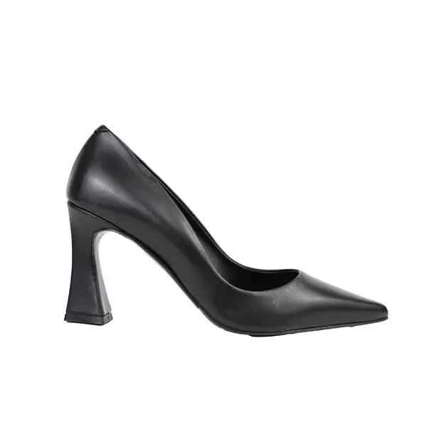 Pointed-Toe High Heels With Flared Heel