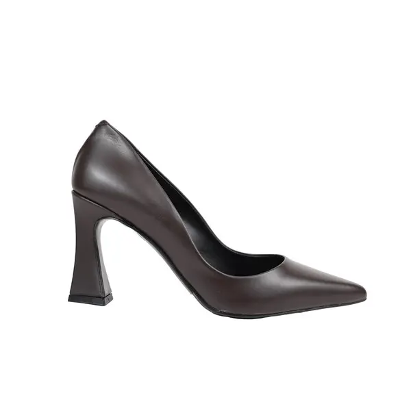 Pointed-Toe High Heels With Flared Heel