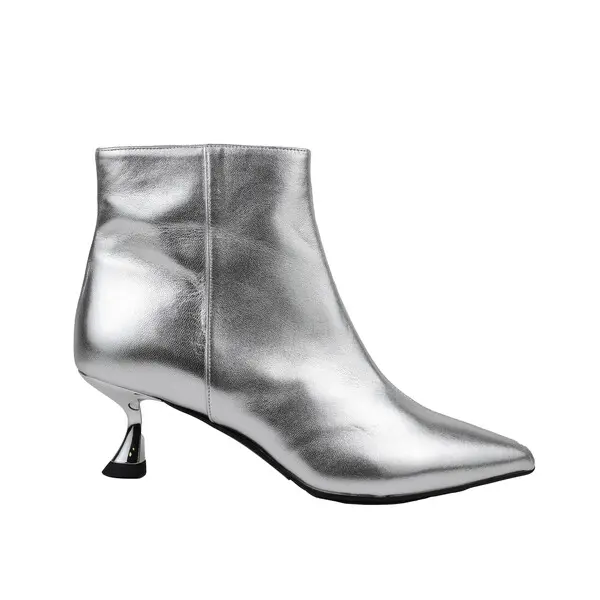 Pointed-Toe Booties With Sculptural Heel