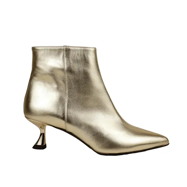 Pointed-Toe Booties With Sculptural Heel