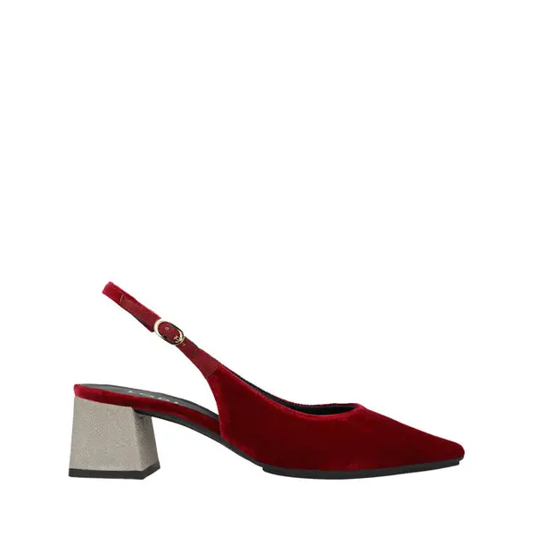 Velvet Low Block Heel Pump