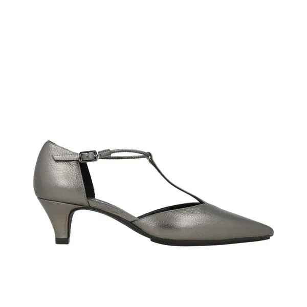 T-strap Leather Pointed Toe Pump