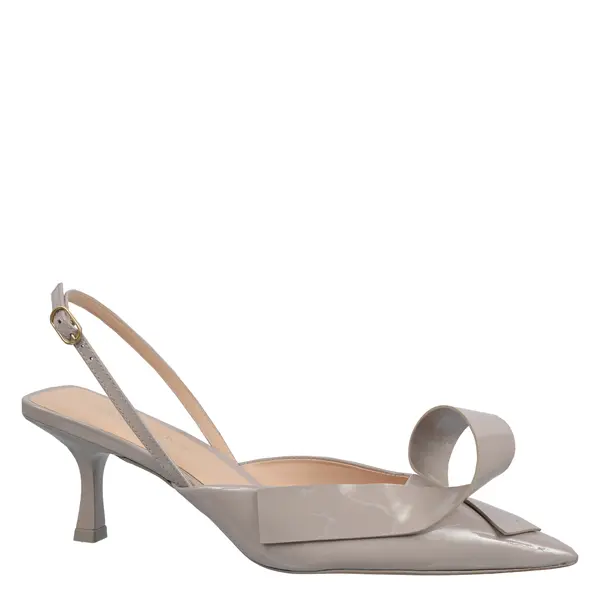 Patent Leather Bow Kitten Heel Pump