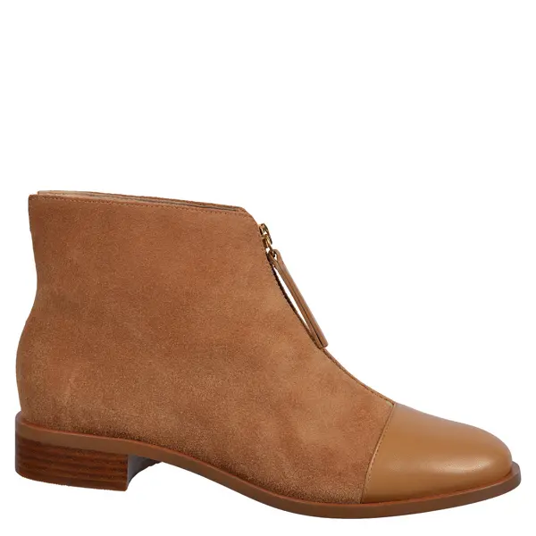Suede Low Heel Ankle Boots