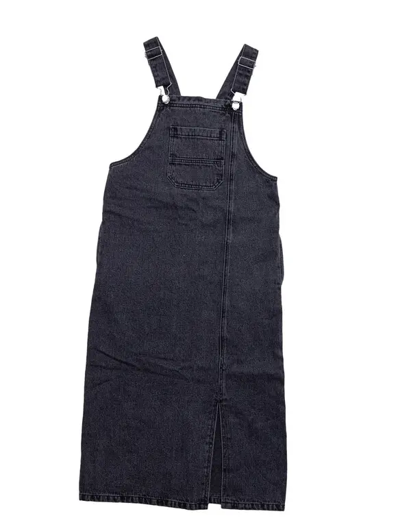 Denim Midi Dress With Slit