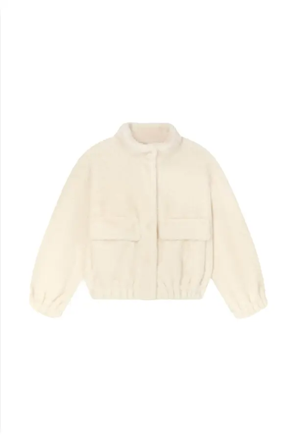 Cropped Fit High Neck Jacket