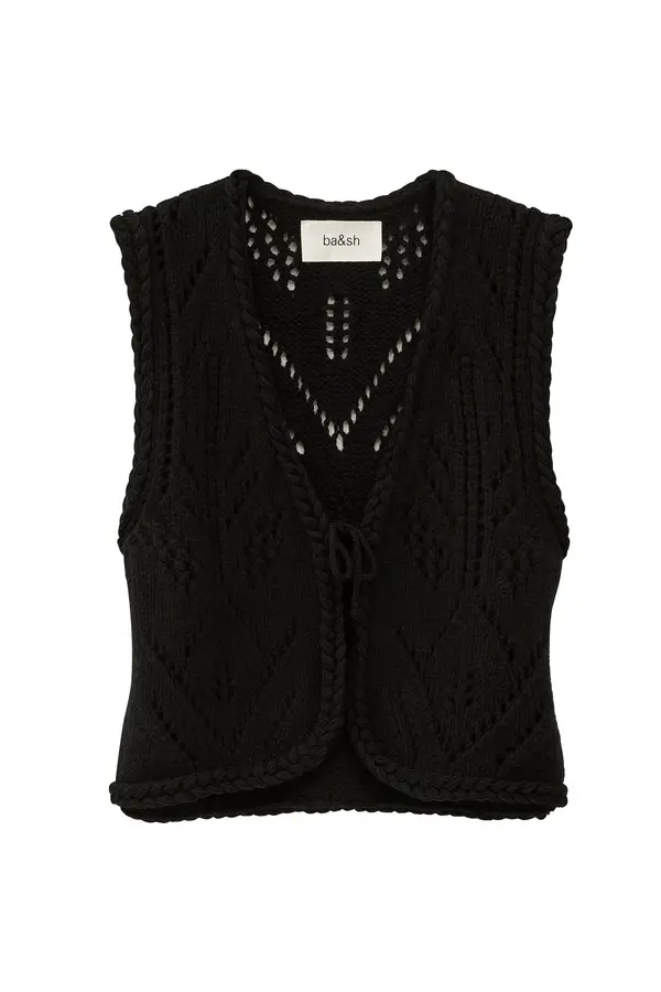 Knit Tie-Front Vest