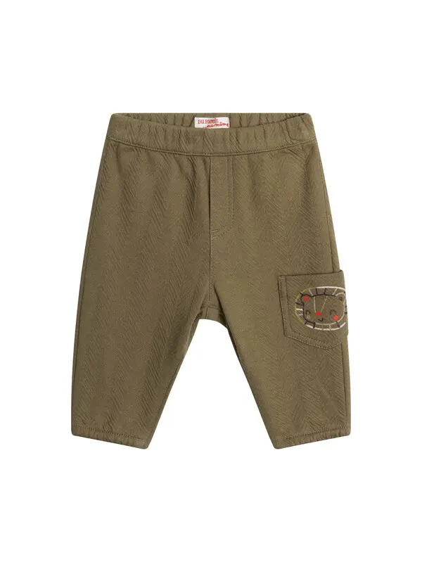 Cotton  Pants with Printed Pocket