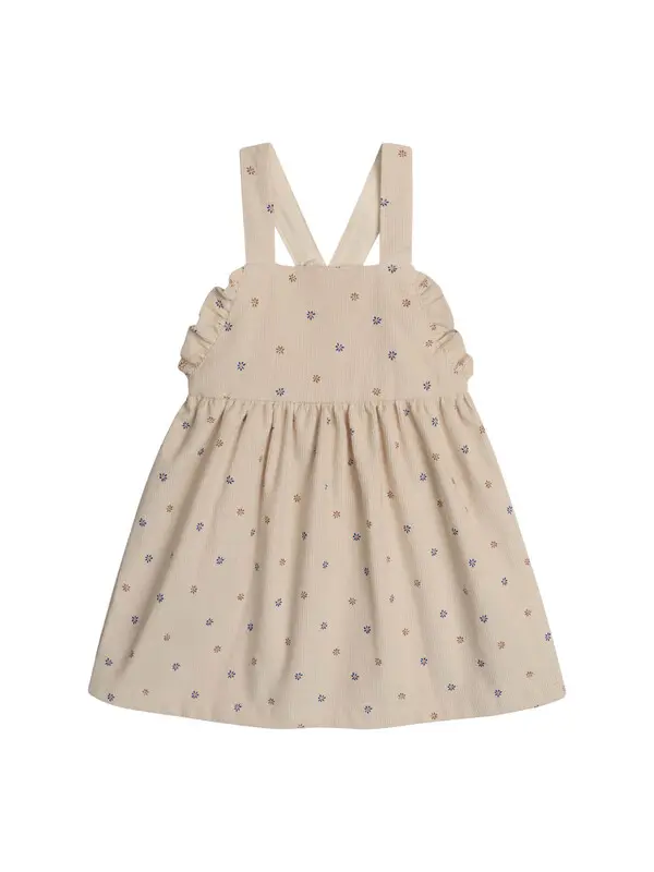 Floral Print Corduroy Dress