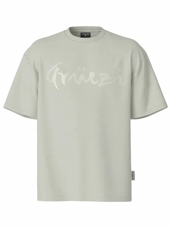 Short Sleeves T-Shirt with 'Grüezi' Print