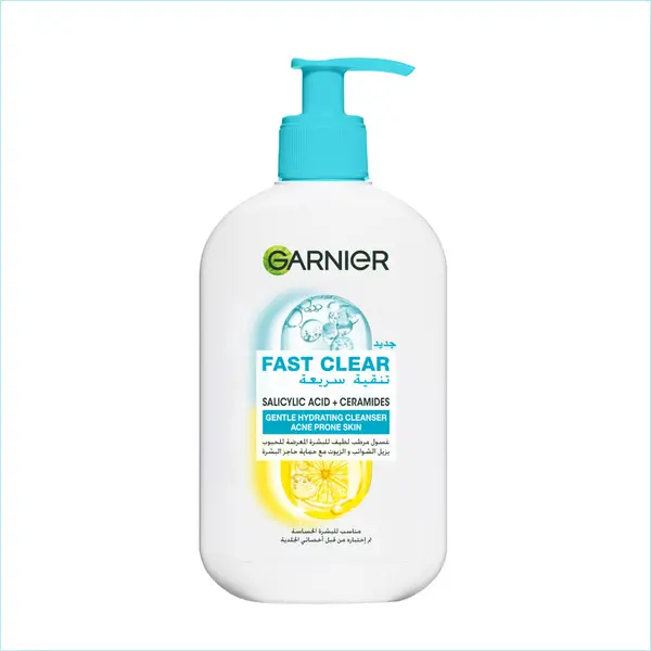 Fast Clear Gentle Cleanser Hydrating Face Wash for Acne Prone Skin 