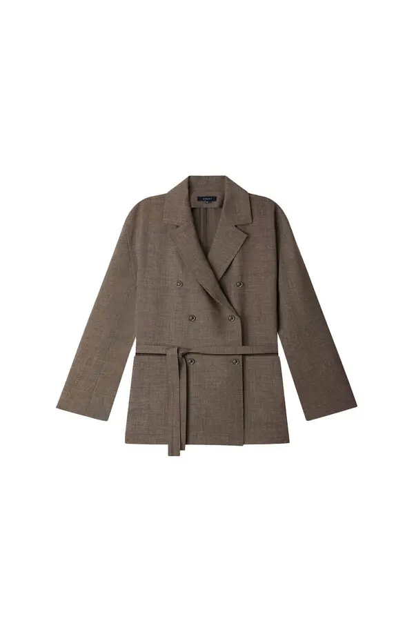 Double-breasted Blazer with Belt