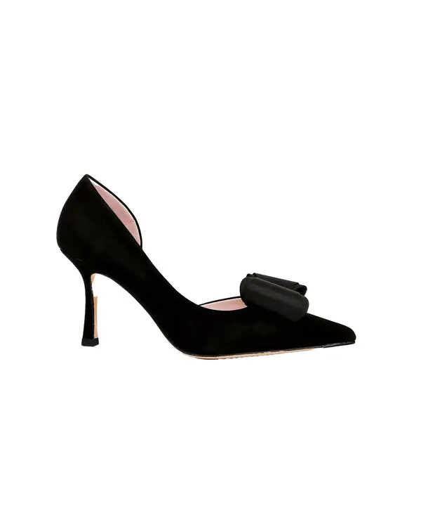 Suede Dorsay Pump With Buckle