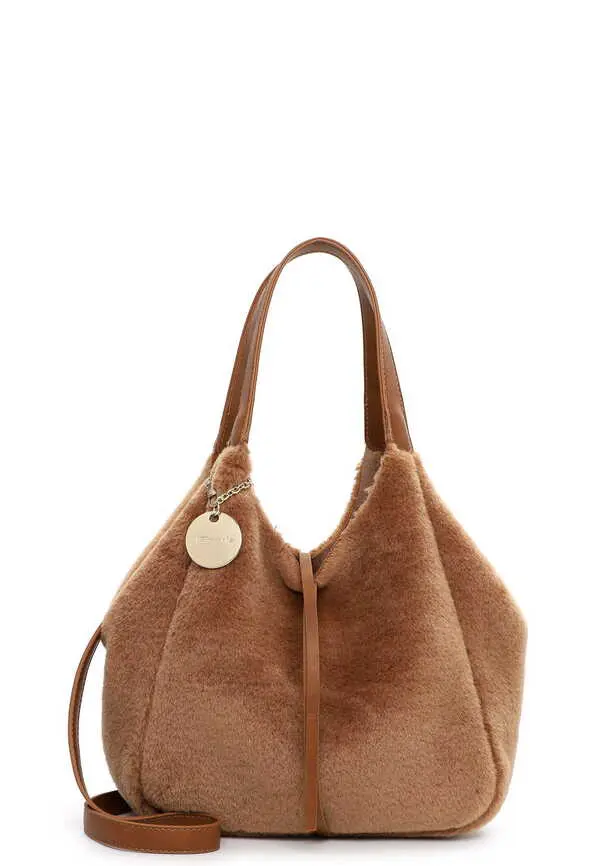 Brown Teddy/Bouclé Effect Tote Bag