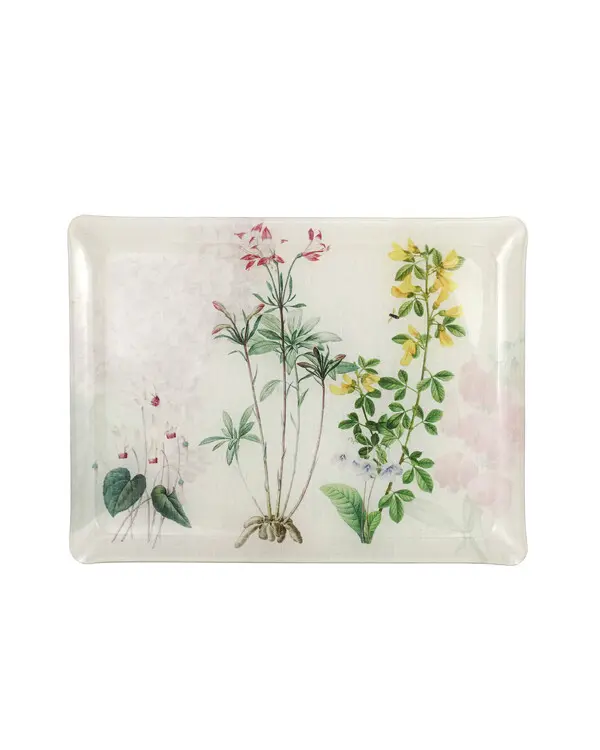 ACRYLIC AND LINEN TRAY 37X28 CM