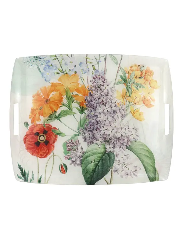 ACRYLIC AND LINEN TRAY 54X43 CM