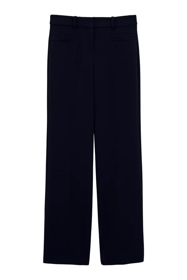 Straight Leg Wide Leg Trousers