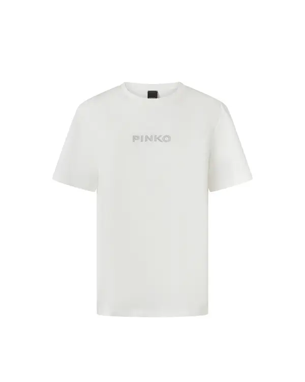 Rhinstone Logo Short Sleeve T-shirt