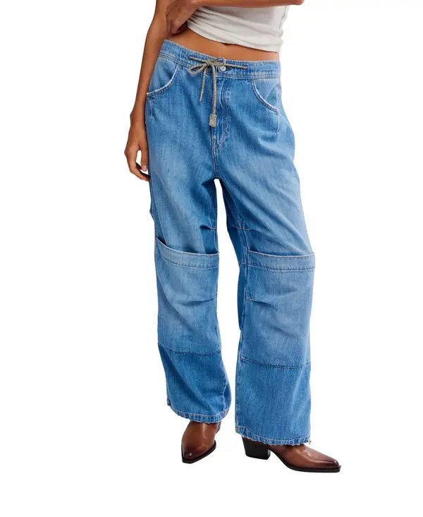 Logan Cincheg Cargo Jeans with Drawstring Waist