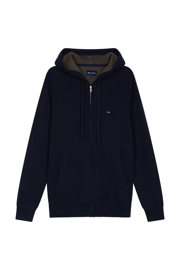 Straight Cut Cotton Zip-up Hoodie