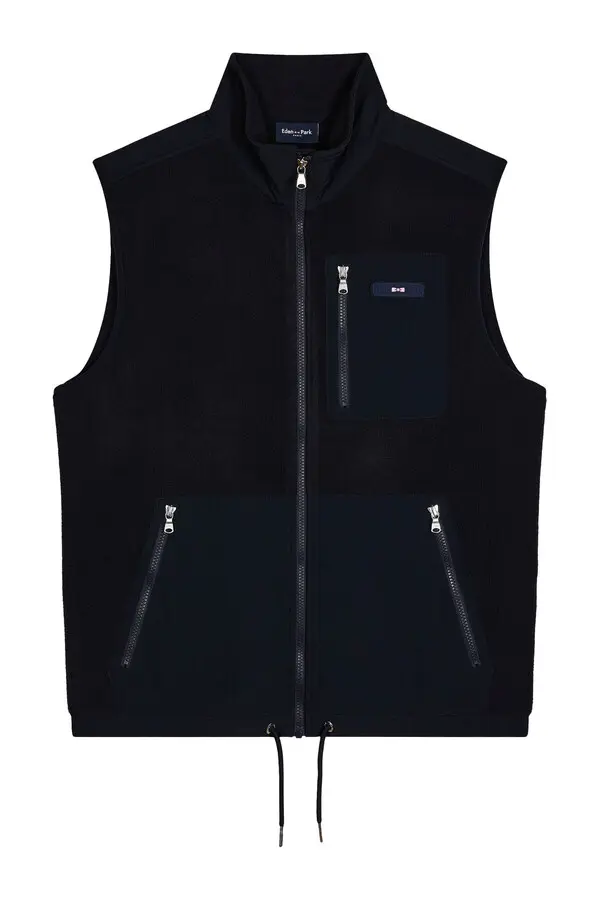 Straight Cut Zip-up Hooded Vest