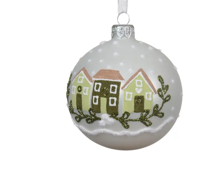 Bauble Glass Matt Houses Image