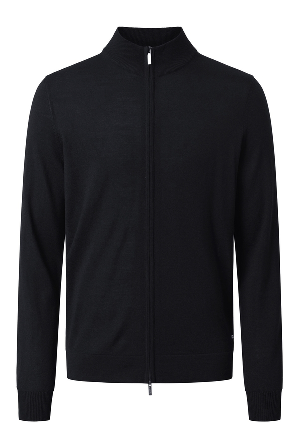 Knit Full-Zip Mock Neck Merino Cardigan
