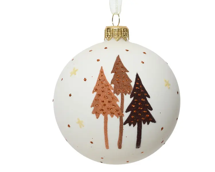 Bauble Glass Matt Long Trees Image