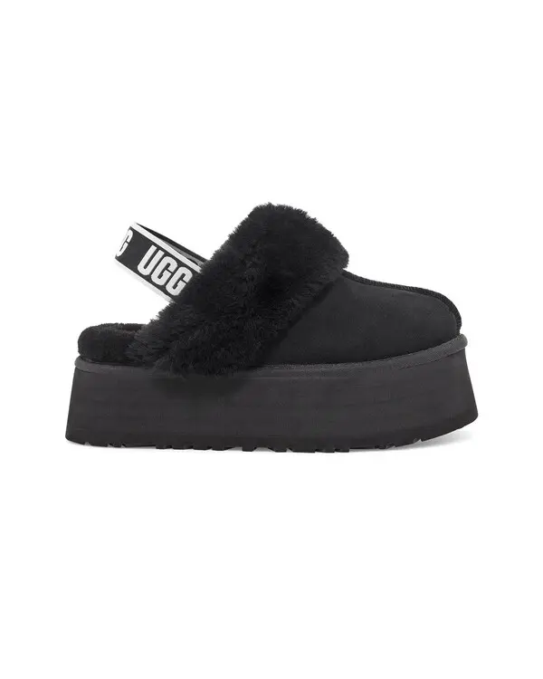 Funkette Maxi Platform Slipper with Logo Slingback Strap